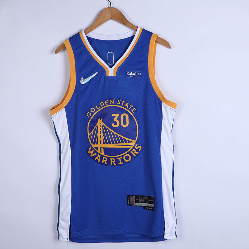 2022 Men Golden State Warriors 30 Curry blue City Edition 75TH Nike NBA Jerseys